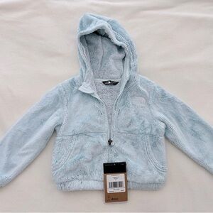 NWT The North Face Toddler Osolita Fleece Hoodie 3T Ice Blue Unisex